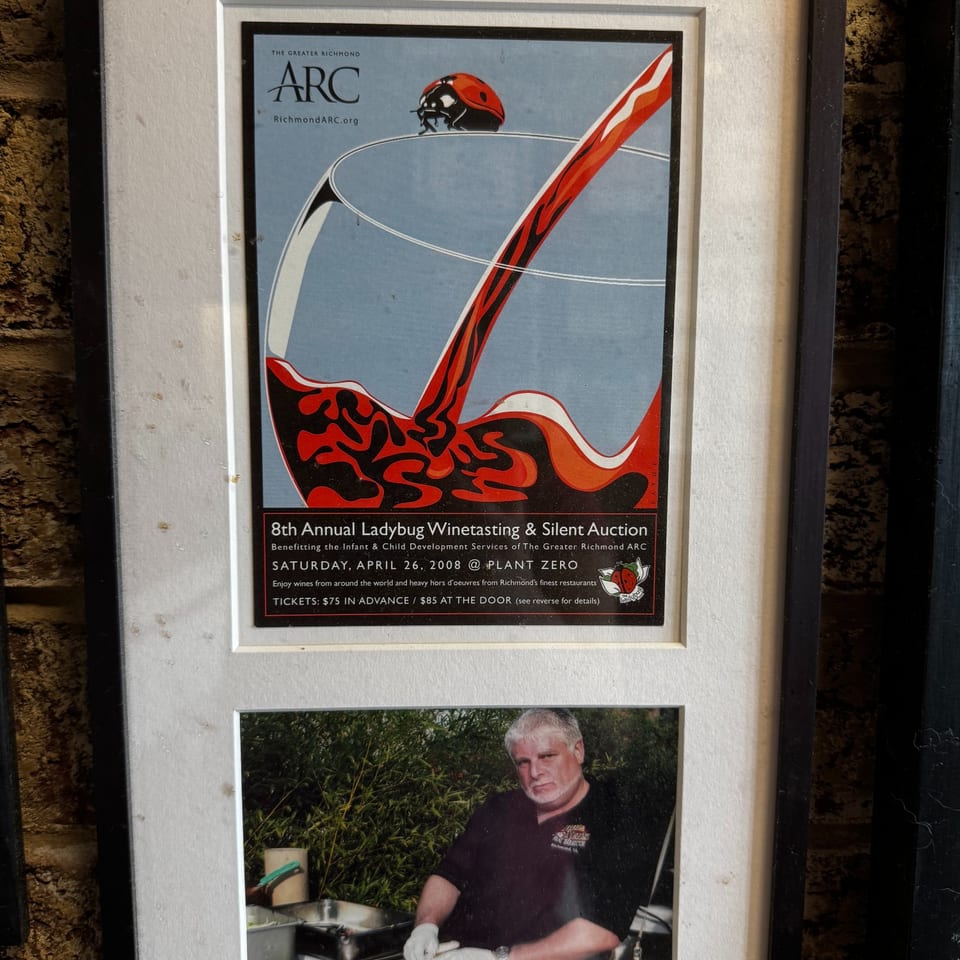 Greater Richmond ARC Ladybug Winetasting event poster with Buz Grossberg