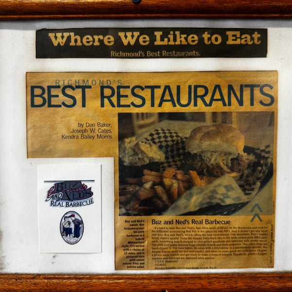 Style Weekly 'Where We Like to Eat: Richmond's Best Restaurants' feature
